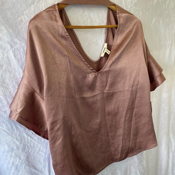 MERKI Silky Champagne Pink Blouse NEW - Picture 3 of 8